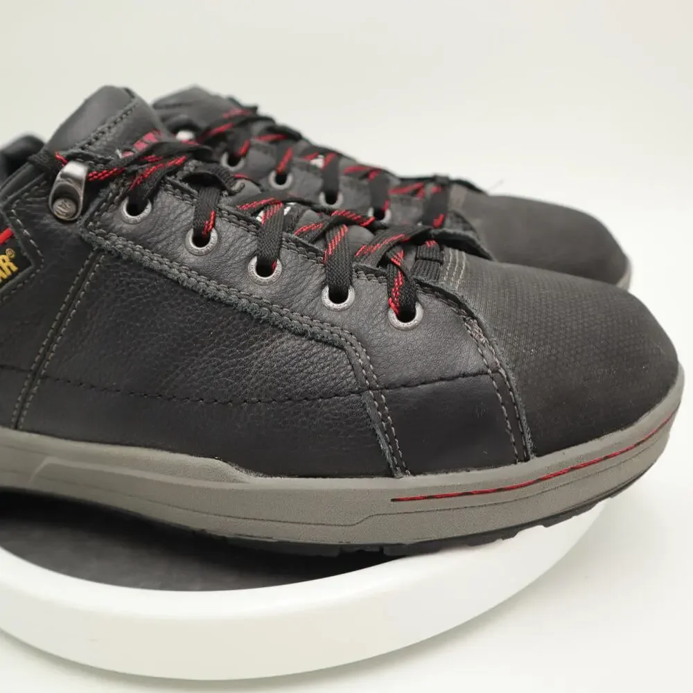 Caterpillar Steel Toe Mens Size 12 Shoes Brode Working Black Leather Low Top